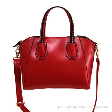 Small tote bag with metal zip decoration handles and metal zip opening